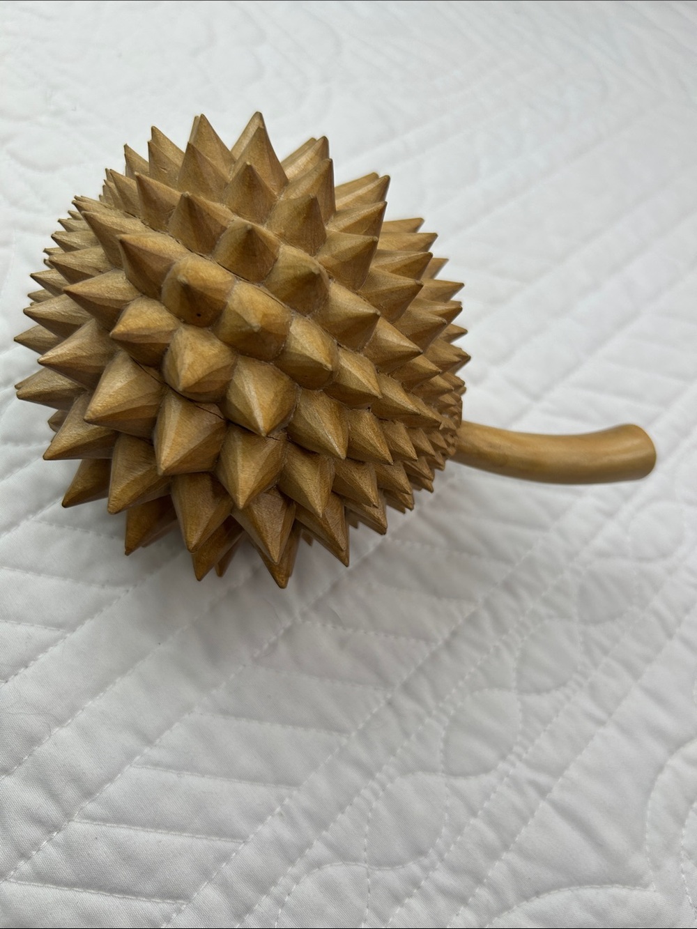 Hand-Carved Wooden Durian
